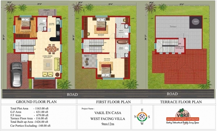 Interesting Bedroom : X Duplex House Plans Luxury For Plan North Facing Site Si 30*45 House Plan North Facing Image