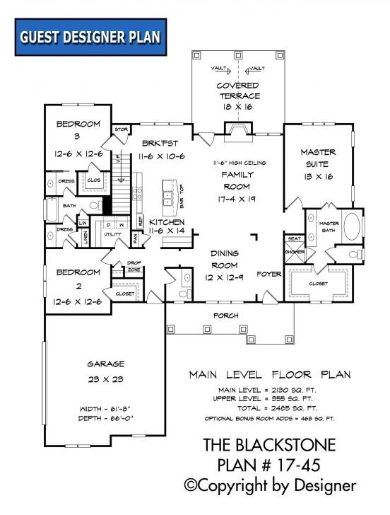 Interesting Blackstone House Plan | House Plans By Garrell Associates, Inc. 17 X 45 House Plans Pic
