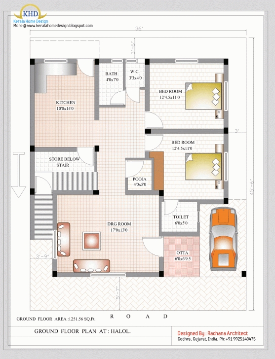 Interesting Duplex House Plan And Elevation 2349 Sq. Ft. Indian Home Decor 1000 Sq Ft House Plans With Car Parking Pic
