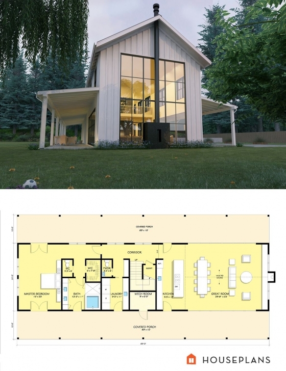 Interesting Farmhouse Style House Plan - 3 Beds 3.50 Baths 3374 Sq/ft Plan #888 Small Modern Farmhouse Plan Pic
