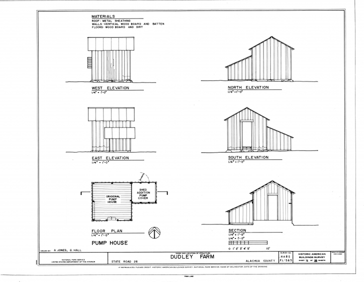 Interesting File:pump House - Elevations, Floor Plan And Section - Dudley Farm Residential Building Plan Section Elevation Image