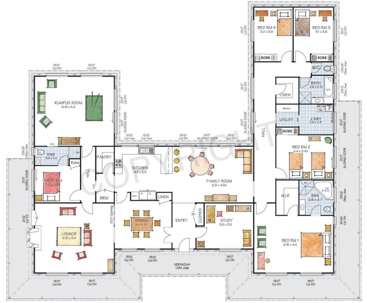 Interesting Home Architecture: Floor Plan Friday U Shaped Home Australia House Single Story House Floor Plans Australia Photo