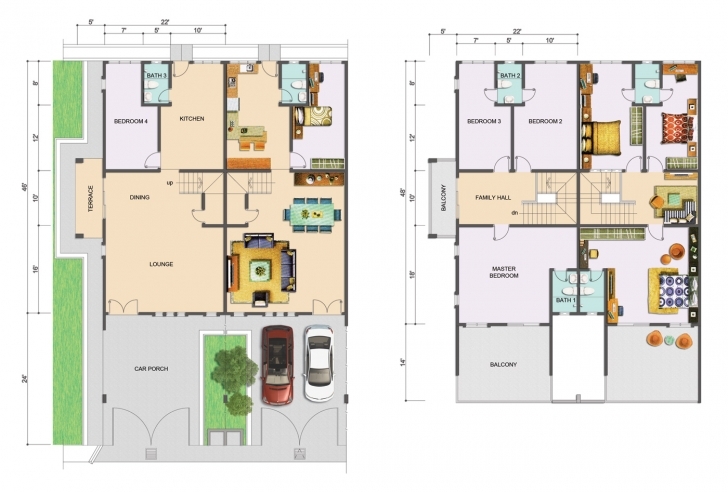 Interesting Home Architecture: House Plan Double Storey House Plans Home Design Double Storey House Plans With Balcony Pic