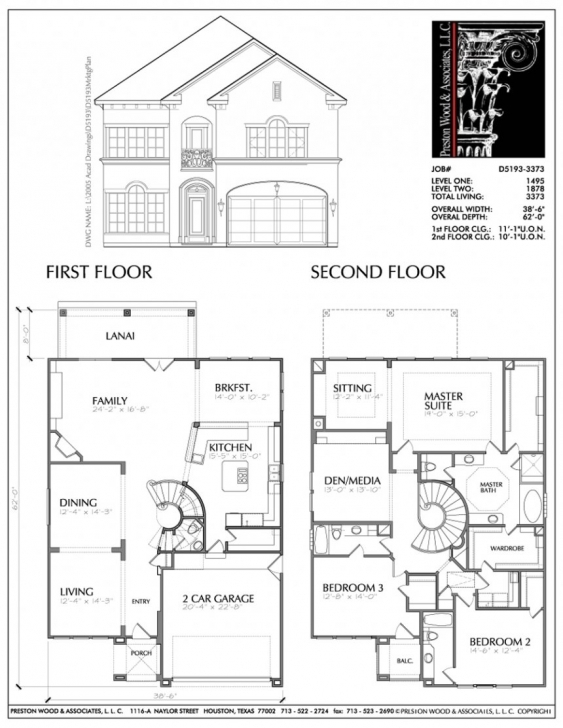 Interesting Home Architecture: Two Storey House Floor Plan Pdf Design With Residential Building Plan Section Elevation Dwg Image