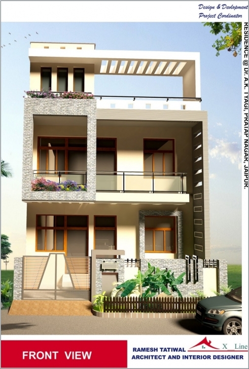 Interesting Home Design Front View - Home Decor Design Interior Ideas Home Front Design In India Image