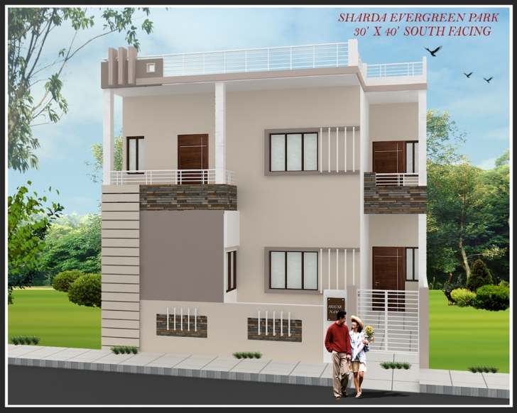 Interesting Home Design Site - Talentneeds - Front Elevation Of Indian House 30X50 Site South Facing Picture