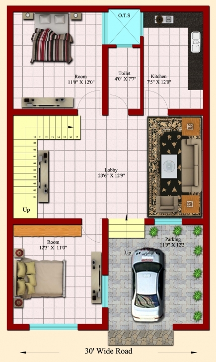 Interesting Home Plan 25 X 45 Inspirational Entrancing 20 X40 House Plans 25 40 House Plan India Image
