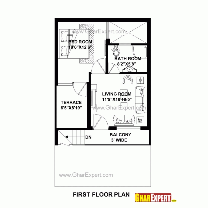 Interesting House Plan For 20 Feet By 35 Feet Plot (Plot Size 78 Square Yards 20*35 Duplex House Plan Picture