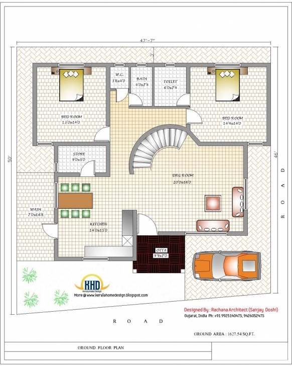 Interesting India Home Design With House Plans - 3200 Sq.ft. | Home Appliance 4 Bedroom Modern House Plans In India Picture