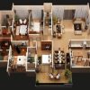 4 Bedroom Bungalow House Plans 3D
