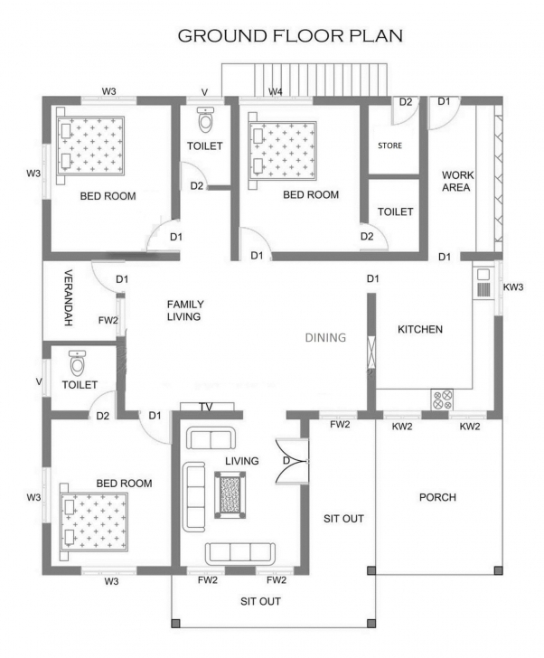 Interesting Low Budget Kerala Home Design With Plan 1200 Square Feet - Home Pictures Kerala Home Design Plans Picture