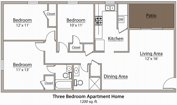 Interesting More 5 Cute House Plan For Three Bedroom Flat Floor Plan Of 3 3 Bedroom Building Plan Drawing Image