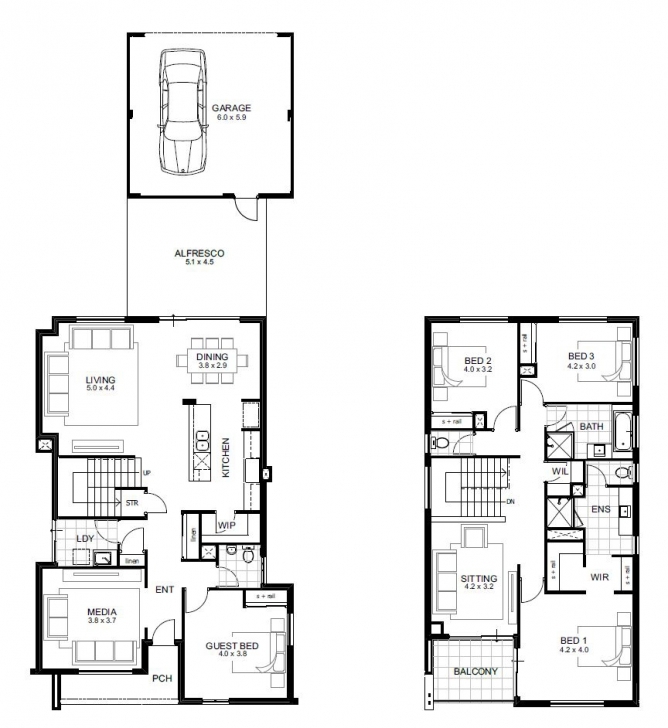 Interesting Narrow Lot Double Storey House Designs Perth | Apg Homes Double Storey House Plans For Narrow Blocks Pic