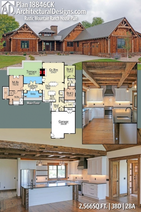 Interesting Plan 18846Ck: Rustic Mountain Ranch House Plan | Mountain House Rustic Mountain Home Floor Plans Image