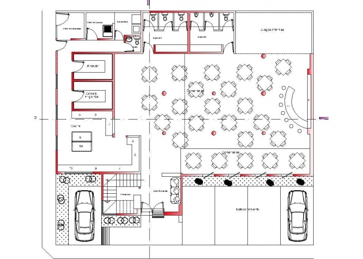 Interesting Restaurant, Hotel, Roof Top Hotel 2D Dwg Plan For Autocad • Designs Cad Autocad Plan 2D Top Photo