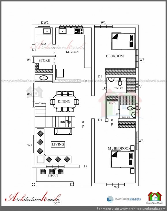 Interesting Simple Elevation House Plan In Below 2500 Sq Ft - Architecture Kerala Kerala House Plans And Elevations 1200 Sq Ft Image