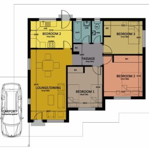 3 Bed Room Floor House Plans In Jwaneng