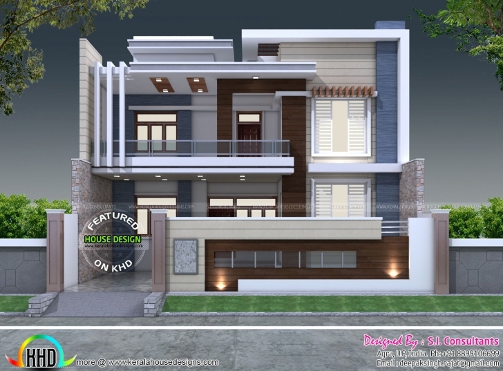 Latest 35'x 60' Decorative Style Contemporary Home | Contemporary, House Front Elevation Of Houses Architecture Image