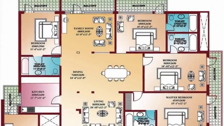 Latest 4 Bedroom Floor Plans - Home Design, Decorating And Improvement Four Bedroom Flat Plan Image
