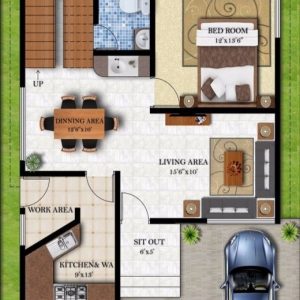 30 40 House Plans East Facing With Car Parking