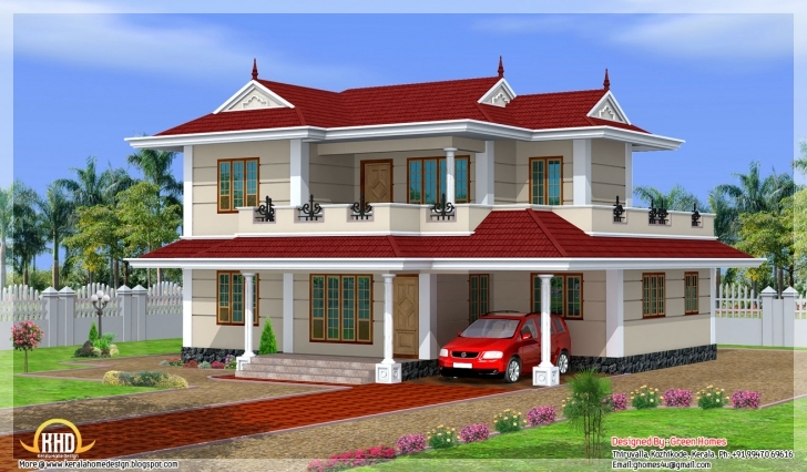 Latest Bhk Double Storey House Design Kerala Home Floor Plans - Building Double Storey House Plans In Kerala Picture