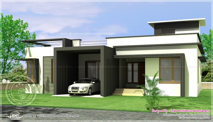 Latest Contemporary House Kerala Home Design Floor Plans - Building Plans Home Elevation Single Floor Modern Pic
