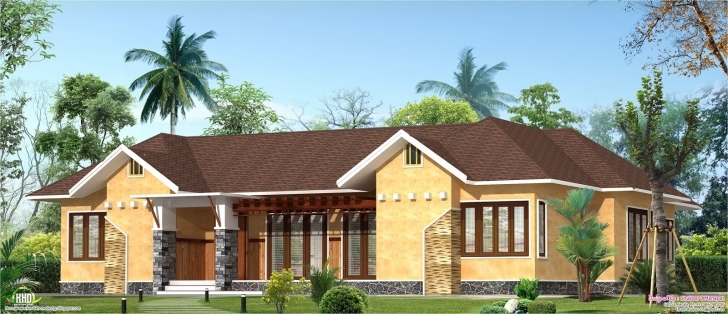 Latest Eco Friendly Single Floor Kerala Villa - Kerala Home Design And Eco Friendly House Model Kerala Picture