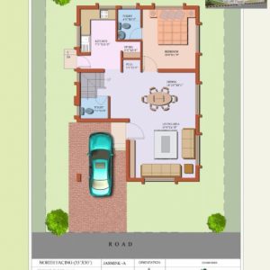20*35 House Plan North Facing