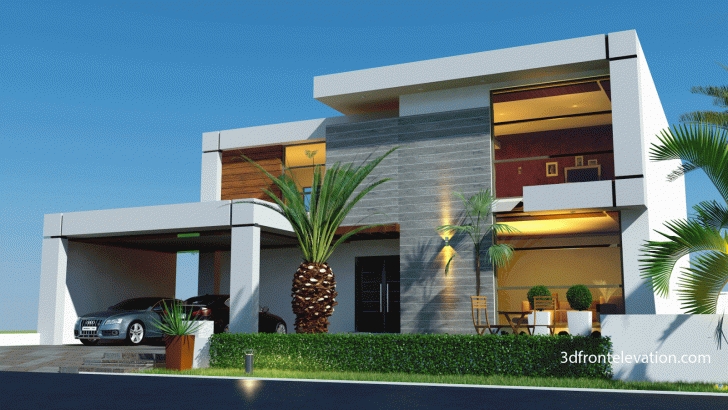 Latest Modern House Plan Attractive 3D Front Elevation Beautiful Modern House Plan And Elevations Image