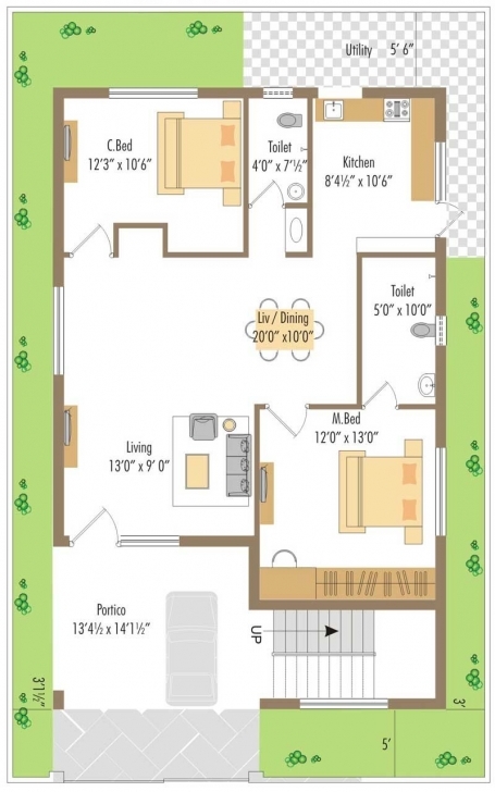 Latest West Facing Small House Plan - Google Search | Ideas For The House 22*40 House Plan West Facing Pic