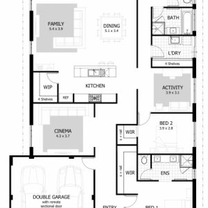 Simple House Plan With 4 Bedrooms