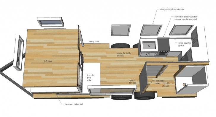 Marvelous Ana White | Free Tiny House Plans - Quartz Model With Bathroom - Diy Tiny House Plans Pic