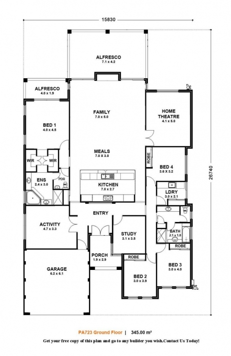 Marvelous Architectures : One Storey House Designs And Floor Plans Home Deco Small Single Story House Floor Plans Photo