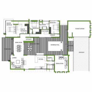 Simple 3 Bedroom House Plans With Double Garage
