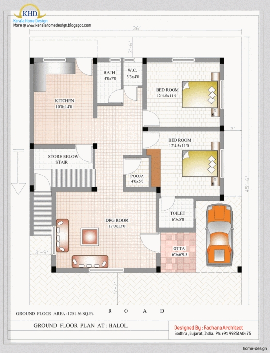 Marvelous Duplex House Plans India Of Impressive Plan And Elevation 2349 Sq Ft 3 Bedroom Bungalow Floor Plan India Image