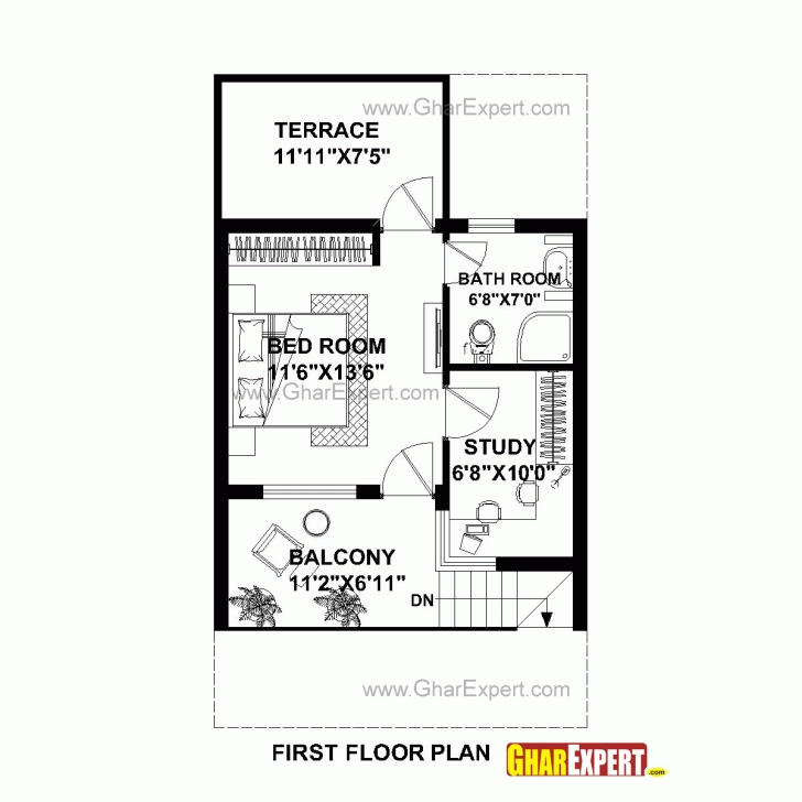 Marvelous House Plan For 20 Feet By 35 Feet Plot (Plot Size 78 Square Yards 20*35 House Plan Picture