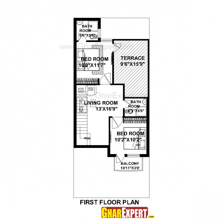 Marvelous House Plan For 21 Feet By 50 Feet Plot (Plot Size 117 Square Yards 21×50 House Plan Image