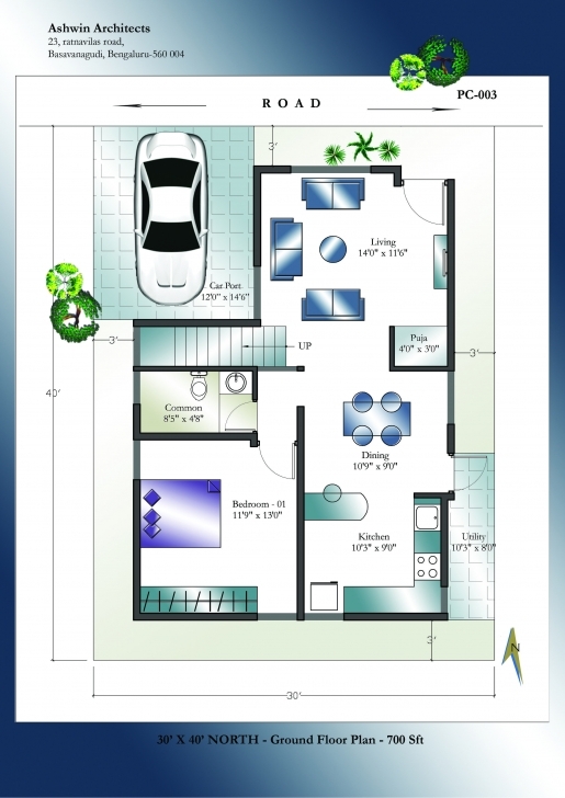 Marvelous Looking For Superior 30 X 40 North Facing House Plans In India? Get North Face 30X40 Site Plan Image