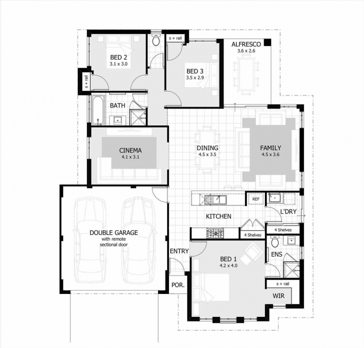 Marvelous Simple 3 Bedroom House Plans Without Garage Lovely | Theworkbench Simple 3 Bedroom House Plans Without Garage Image