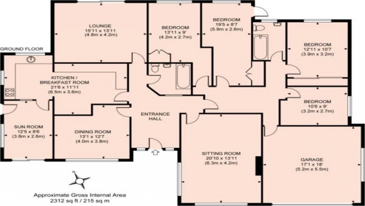 Most Inspiring Bedroom: Bungalow House Plans 4 Bedroom Architectural Plan For A 5 Bedroom Bungalow Photo