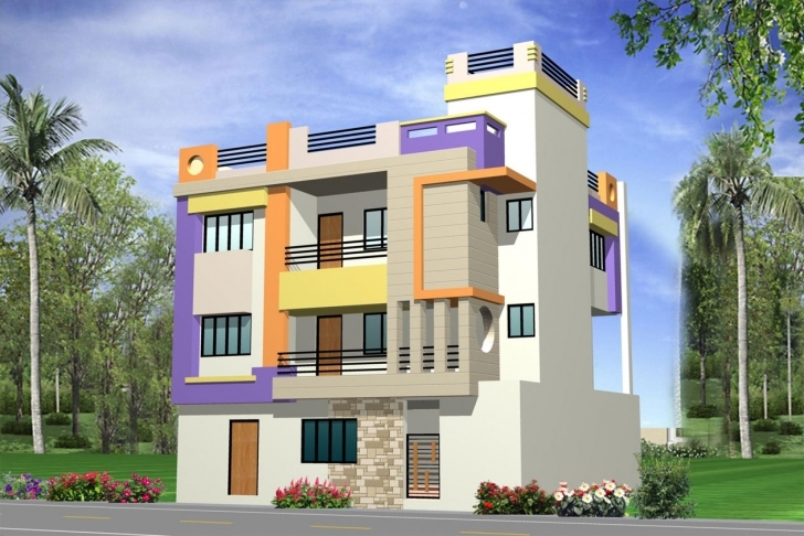 Most Inspiring Exterior Front Elevation - Gharexpert Front Elevation 30*30 Image