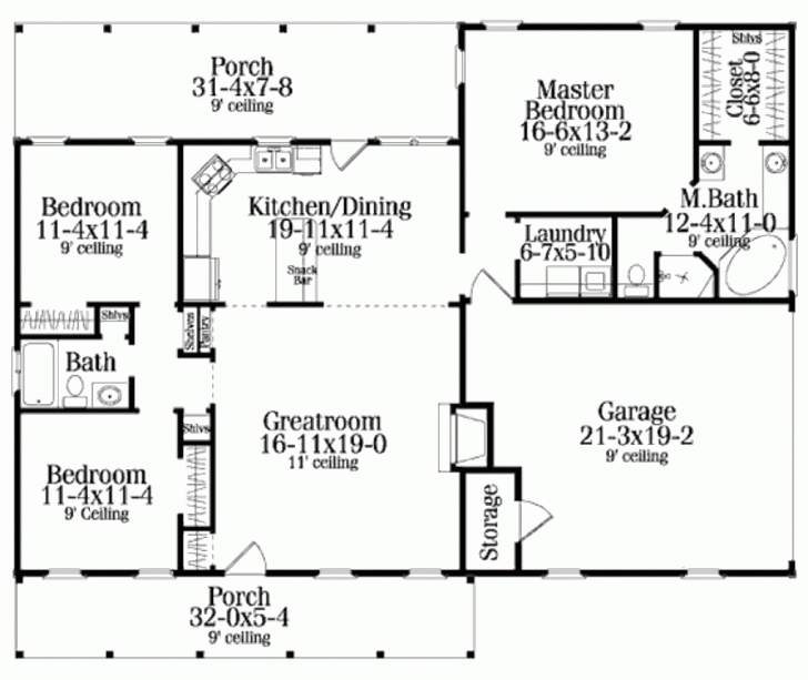 Most Inspiring House Plans 3 Bedroom Ranch - Homes Floor Plans Ranch 3 Bedroom House Plans Image