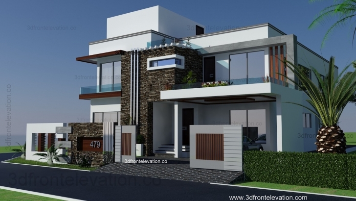 Most Inspiring Modern House Plan Front Elevation Design Tulip Corner Plot - Home Modern Home Plan And Elevation Image