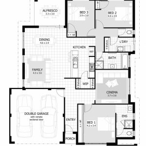 3 Bedroom House With Double Garage Plans