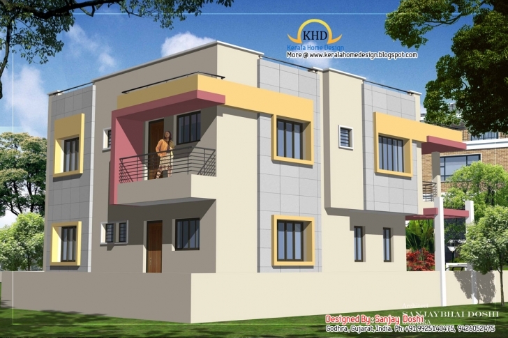 Must See Duplex House Plans And Duplex House Plan And Elevation 2310 Sq Ft 24 Ft Front House Design Photo