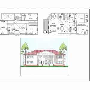 Simple Model Plan And Elevation Section