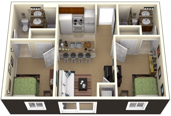 Must See Simple House Designs 2 Bedrooms Trendy 2 Bedroom House Plans Simple Home Plans 2 Bedrooms Image