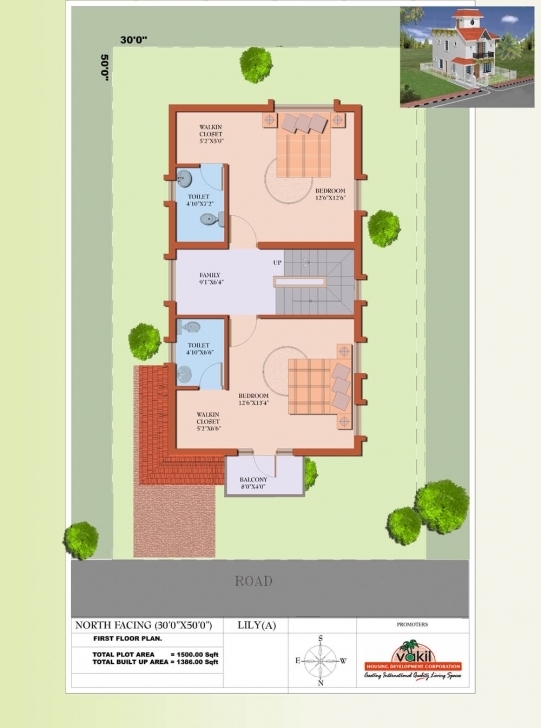 Must See Vakil Hosur Hills Floor Plans 20*50 House Plan North Facing Pic