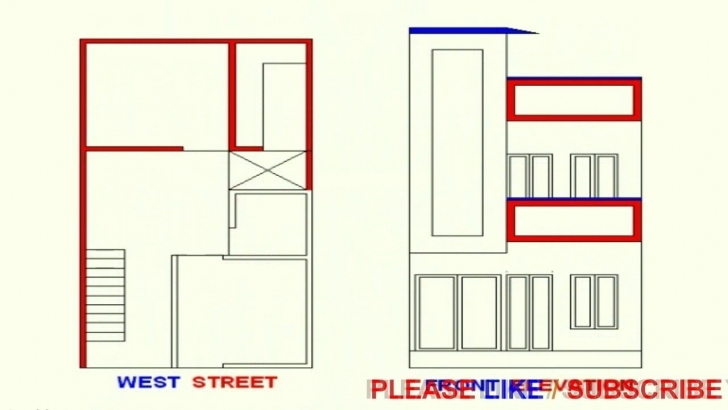 Must See Vastu 15X30 Plan+Elevation West Face - Youtube 15X30 House Plan Photo