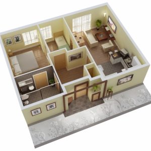 Simple House 3D Blueprint